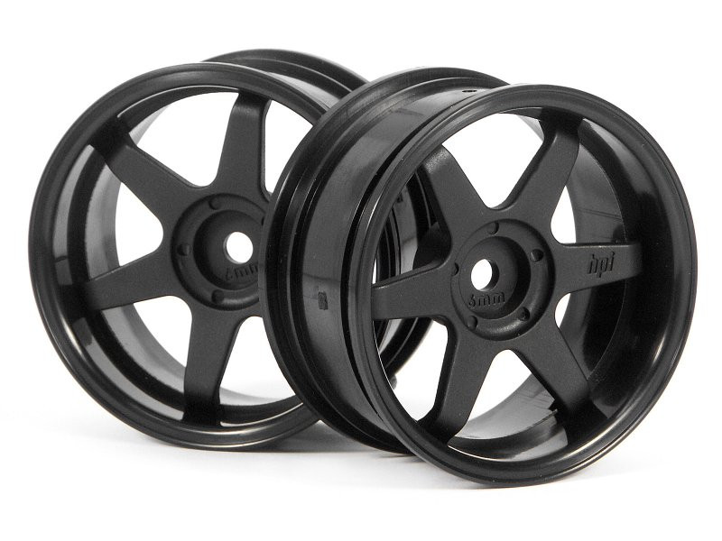 HPI Racing TE37 Wheel 26mm Black 6mm Offset/Fits 26mm Tire HPI3846