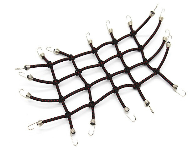 Hot Racing RC 1/10 Scale Cargo Net, Black and Red HRAACC468N02