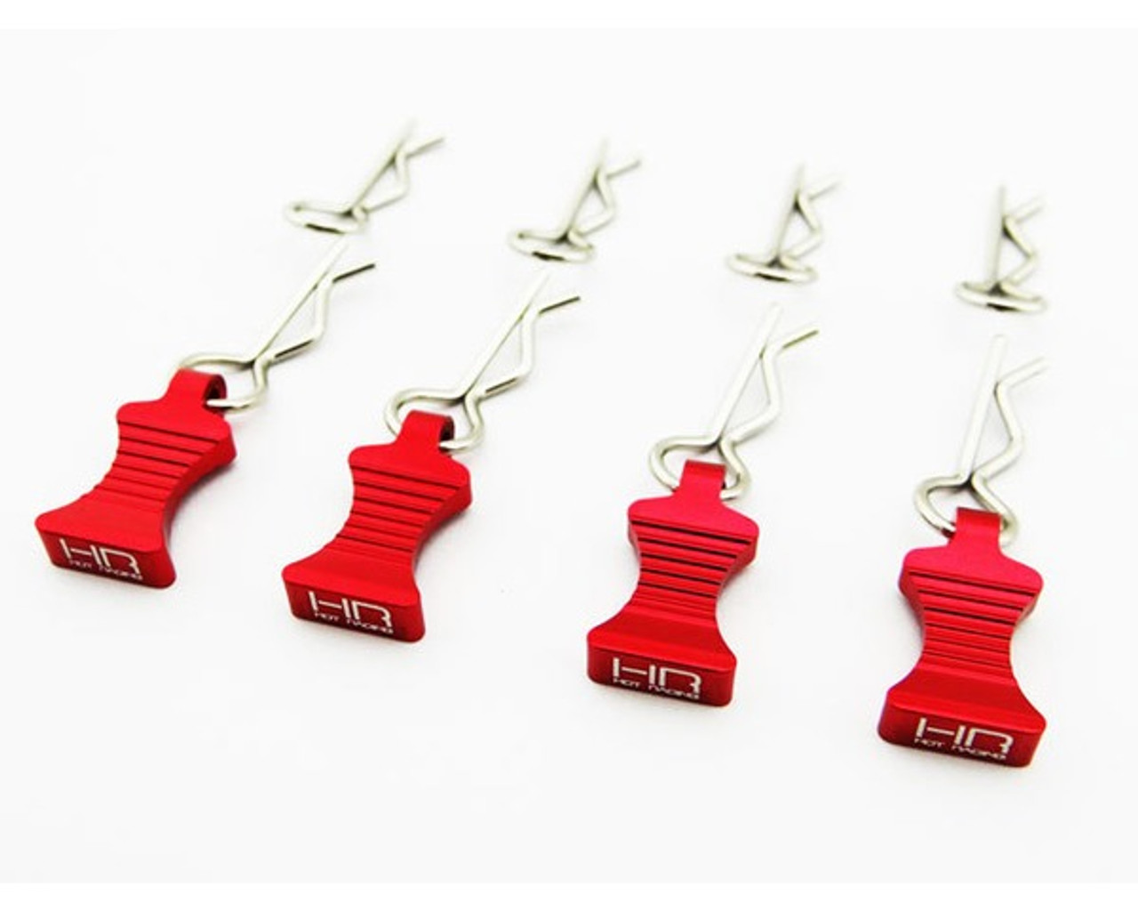 1/10 Red Aluminum EZ Pulls 4, Body Clips 8 1/10 Red Aluminum EZ Pulls 4, Body Clips 8