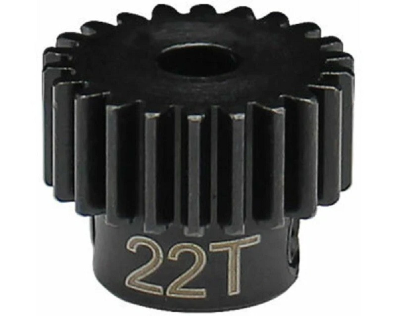 Hot Racing 22T 0.5 Mod Hardened Steel Pinion Gear, 1/8 Bore HRACSG22M05