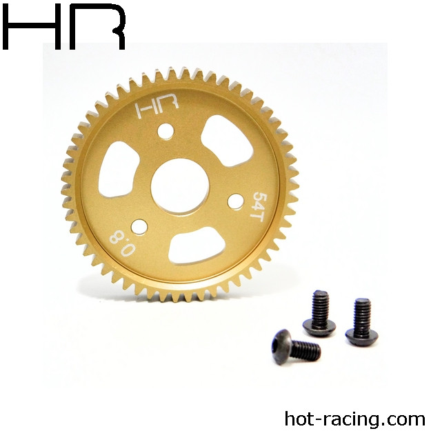 Hot Racing 54T Aluminum Spur Gear, 32P (0.8Mod) HRASLF254T