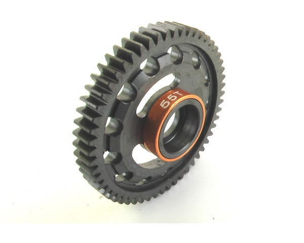 Hot Racing Steel Spur Gear, 55 Tooth, Gold, for Traxxas 1/16 Scale HRASVXS855