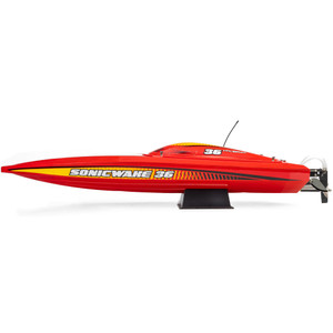 Sonicwake 36" V3 Self-Righting V-Hull Boat RTR, Red