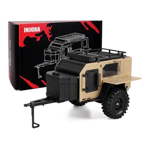 INJORA 1/24 - 1/18 Off-Road Camping Trailer, Sandy Taupe (INJDG-TC10YE)