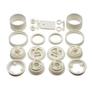 RC10 Wheels, front and rear, white - ASC6643