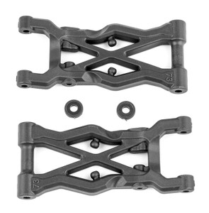 RC10B6.2 Factory Team Rear Suspension Arms, 73mm, Carbon - ASC91873
