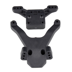 RC10B6 Factory Team Top Plate Ballstud Mount, Carbon - ASC91875