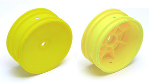 2WD Front Sheels, 2.2in, 12mm Hex, Yellow - ASC9691