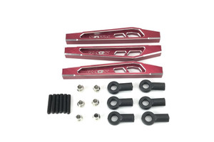 Front Upper & Lower Suspension Links (69mm, CNC Aluminum, Red - CEGCKD0369