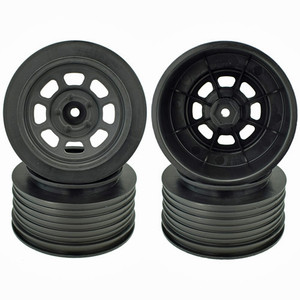 Speedway Short Course Wheels, for Traxxas Slash Front, Black - DERDS4FB