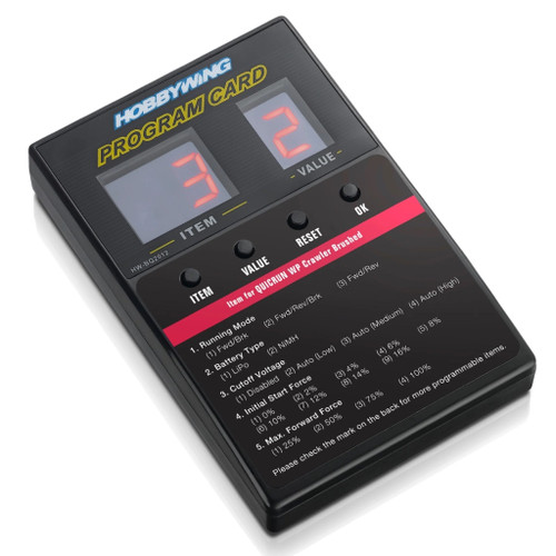 Hobbywing LED Program Card - General Use for Cars, Boats, and Air Use HWI30501003