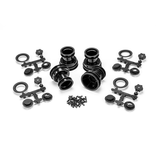 J Concepts Mini Tribute Wheel w/Hex Adaptor, Covers, Mock Bead JCO3455B