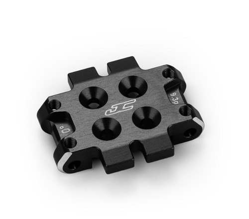 RC10B7 front bulkhead 0 degree (9.3g), aluminum - black RC10B7 front bulkhead 0 degree (9.3g), aluminum - black