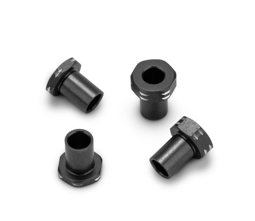 J Concepts RC10B7 Aluminum Caster Hat Bushings, 4pc, Black, JCO51862