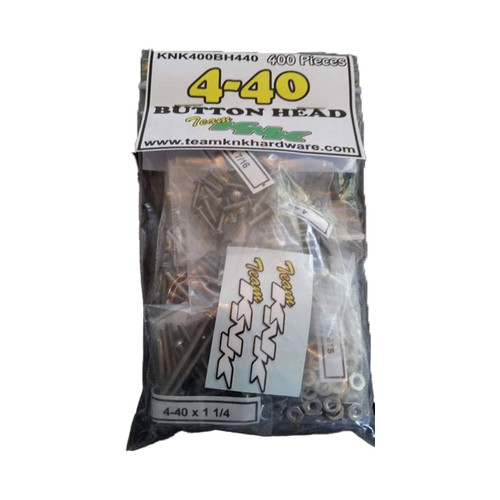 4-40 Button Head Bulk Bag - 400 Piece Stainless Bulk Bag 4-40 Button Head Bulk Bag - 400 Piece Stainless Bulk Bag