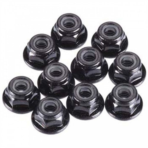 Team KNK (10) 4mm Flanged Nylock Wheel Serrated Nuts KNK4MMFLOC