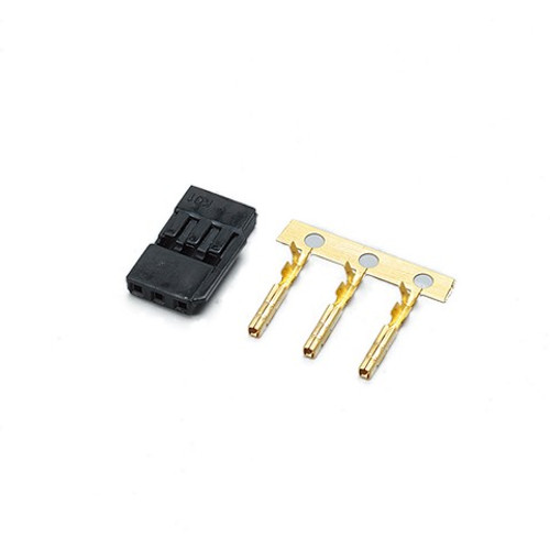 Servo Connector Plug Set with Gold Pins (Black) Servo Connector Plug Set with Gold Pins (Black)