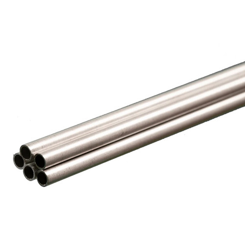 K & S Metals Round Aluminum Tube: 5/32" OD x 0.014" Wall x 36" Long KSM1110