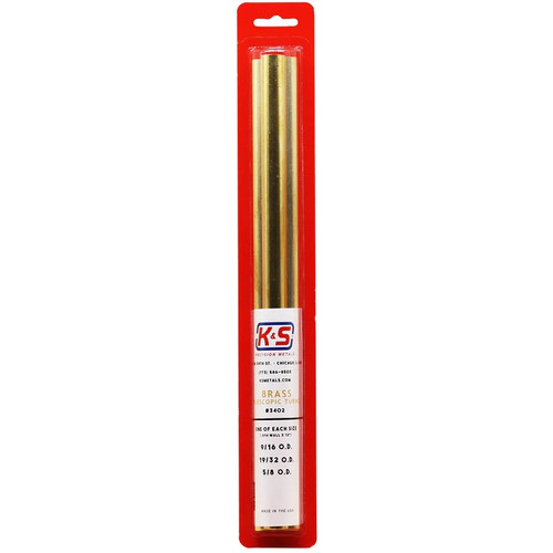 K & S Metals Round Brass Telescopic Tubing Assortment Large KSM3402
