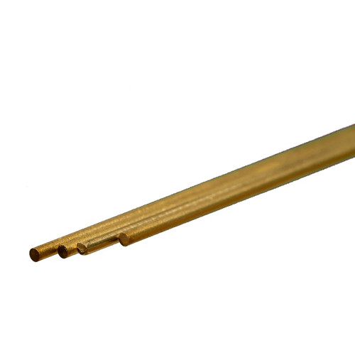 K & S Metals Round Brass Rod: 2mm OD x 300mm Long KSM9863