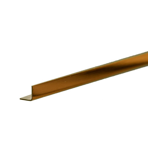 K & S Metals Brass Angle: 0.014" Wall - 3/16" Leg Length - 12" Long KSM9881