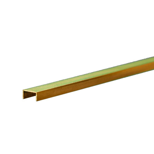K & S Metals Brass Channel: 0.014" Wall - 1/4" X 1/8" Leg Lengths - 12" KSM9887