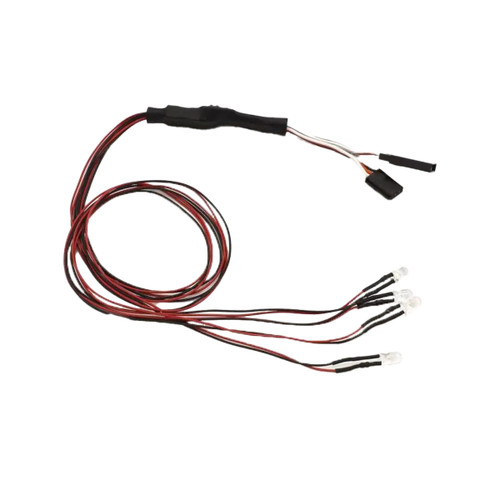 LED Light Unit, 4x F5 Bulbs Clear and Red, L=400 LED Light Unit, 4x F5 Bulbs Clear and Red, L=400