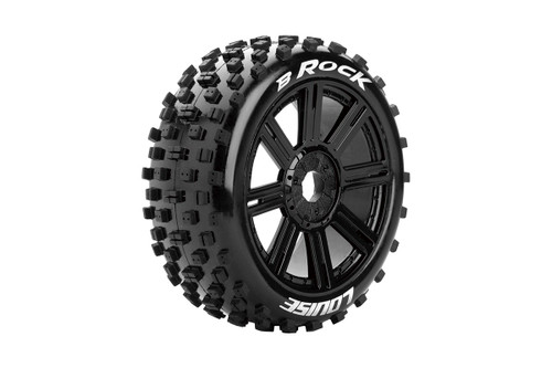 B-Rock 1/8 Off-Road Buggy Tires, 17mm Hex, Mounted on B-Rock 1/8 Off-Road Buggy Tires, 17mm Hex, Mounted on