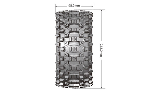 MFT X-Uphill Sport Monster Truck Tires, 24mm Hex, Mounted MFT X-Uphill Sport Monster Truck Tires, 24mm Hex, Mounted