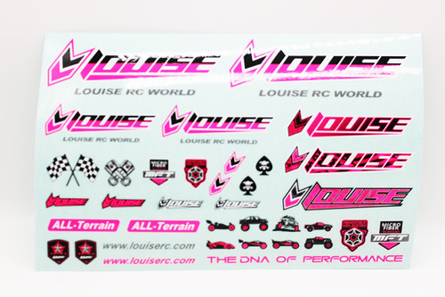 Louise RC Sticker Sheet-Pink Louise RC Sticker Sheet-Pink