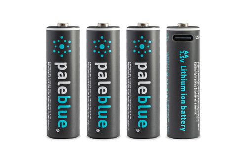 Pale Blue Lithium Ion Rechargeable AA Batteries 4pk Pale Blue Lithium Ion Rechargeable AA Batteries 4pk