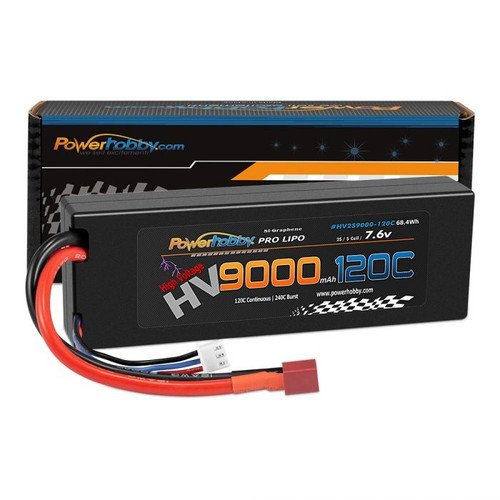 2S 7.6V HV + Graphene 9000mAh 120C LiPo Battery w/ Deans 2S 7.6V HV + Graphene 9000mAh 120C LiPo Battery w/ Deans