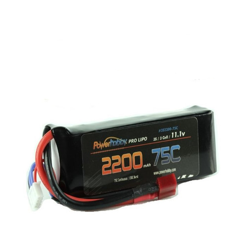 Power Hobby 3S 11.1V 2200MAH 75C W/ Deans PHB3S220075CDNS