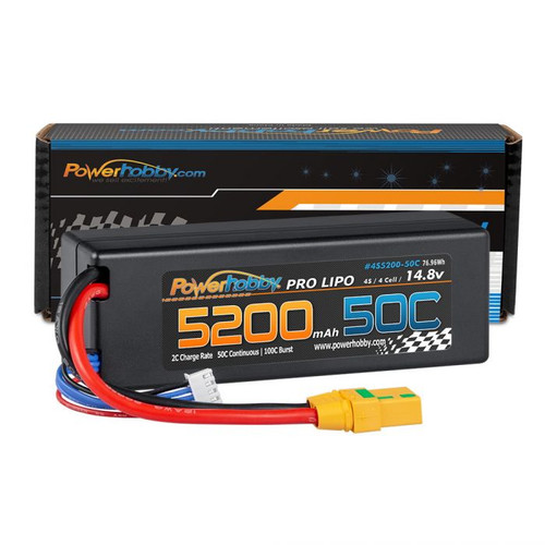 4S 14.8v 5200mAh 50C LiPo Battery w/ XT90 Plug Hard Case 4S 14.8v 5200mAh 50C LiPo Battery w/ XT90 Plug Hard Case