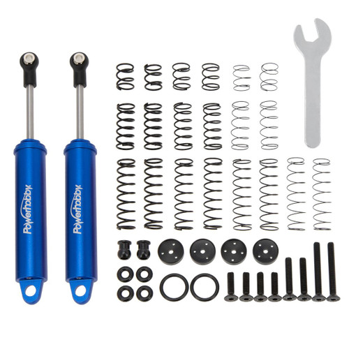 110mm Promatics Two Stage Internal Spring Shocks, Blue 110mm Promatics Two Stage Internal Spring Shocks, Blue
