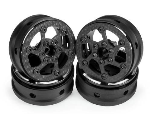 1.9" Carbon Fiber Lightweight Beadlock Wheels A, 1/10 Rock 1.9" Carbon Fiber Lightweight Beadlock Wheels A, 1/10 Rock
