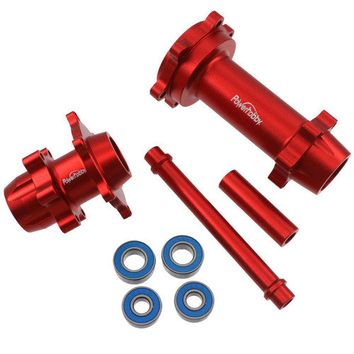 7075 Aluminum Front & Rear Wheel Hubs, Red, Losi Promoto 7075 Aluminum Front & Rear Wheel Hubs, Red, Losi Promoto