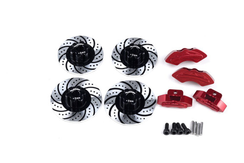 Aluminum Brake Disc w/ Red Calipers, for Traxxas 4-Tec Aluminum Brake Disc w/ Red Calipers, for Traxxas 4-Tec