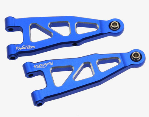 Power Hobby Aluminum Front Lower Arms, Blue, for Arrma Grom PHB6572BLUE