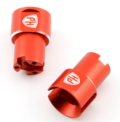 Power Hobby Aluminum Rear Wheel Shaft, Red for Kyosho Fazer MK2 PHB7209RED