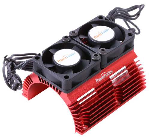Power Hobby Power Hobby Heat Sink W/ Twin Tornado High Speed Fans PHBPH1289RED