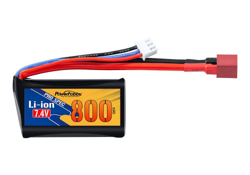 Li-ion 7.4V 800mAh Battery with Deans Plug: Blackzon Li-ion 7.4V 800mAh Battery with Deans Plug: Blackzon