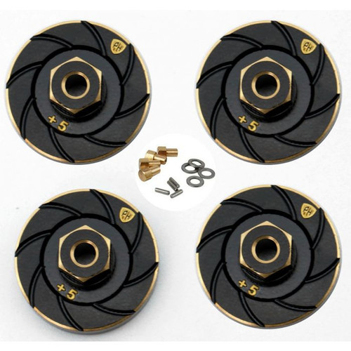 Power Hobby Brass Counterweight Wheel Hub Weights Adapter, for Axial PHBSCX2482