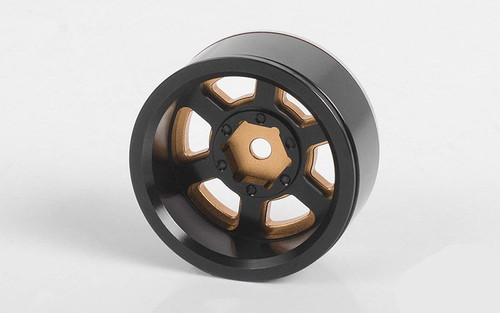 Six-Spoke 1.55" Internal Beadlock Wheels (Gold)
