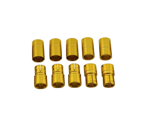 Racers Edge 8mm Gold Plated Banana Plugs, Male & Female (5 pair) RCE1668