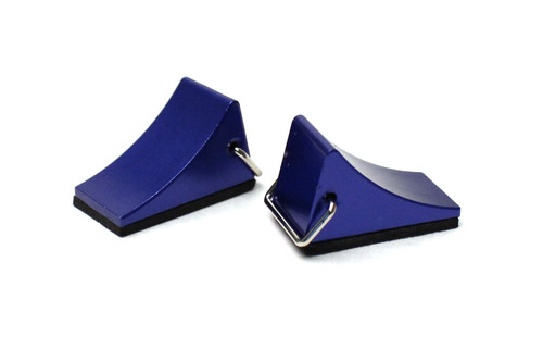 1/10 Scaler Aluminum Wheel Chocks (pr) - Blue 1/10 Scaler Aluminum Wheel Chocks (pr) - Blue