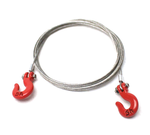 Racers Edge 1/10 Scaler Tow Hooks and Braided Wire Set RCE3411