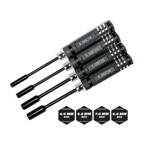 Racers Edge Metric Nut Driver Set w/ Black Handles (4pc) RCE7220