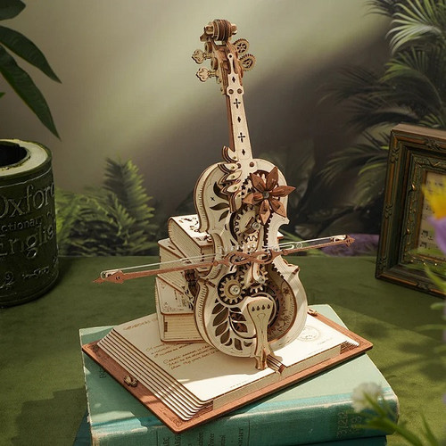 ROKR Magic Cello Mechanical Music Box 3D Wooden Puzzle ROKR Magic Cello Mechanical Music Box 3D Wooden Puzzle