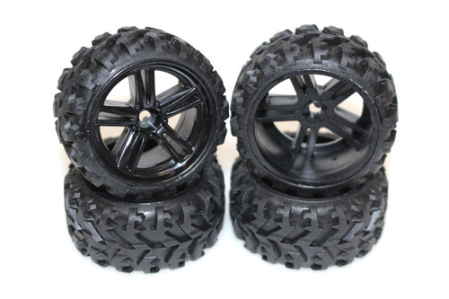 Rage R/C Assembled Wheels & Tires (4); Mini Trek RGRC2468